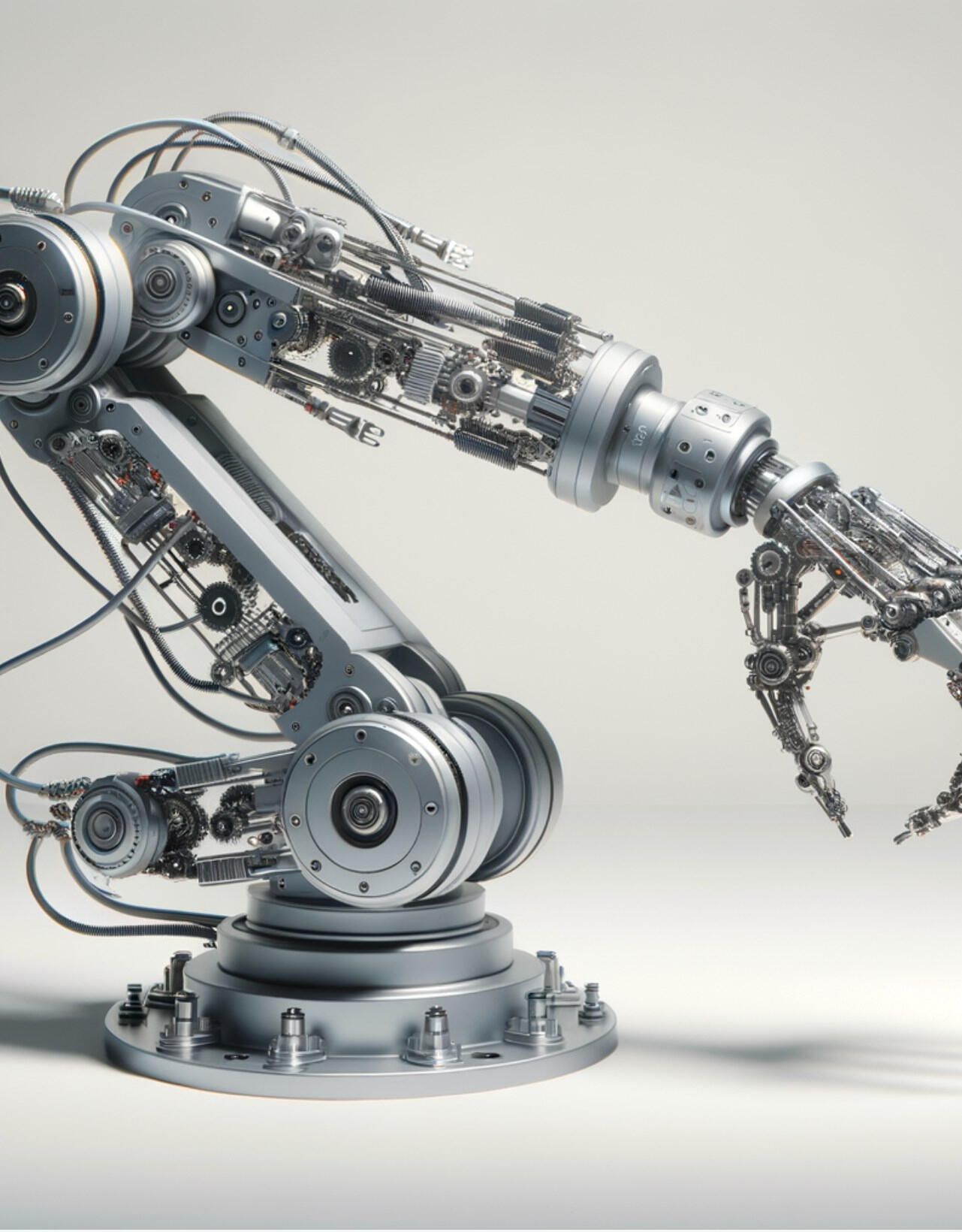 Robotics Arm A highly detailed, articulated robotic arm used for biotech automation and research.